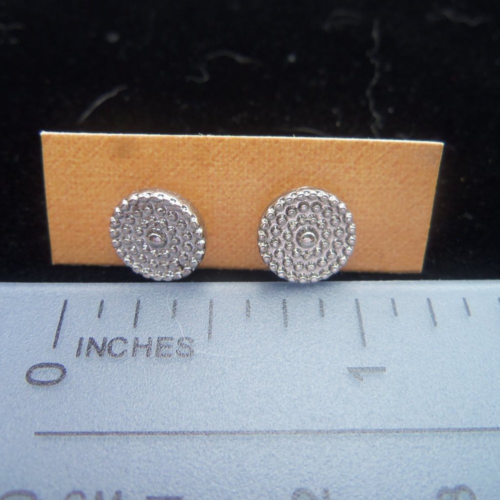 Basket Weave Pierced Earrings